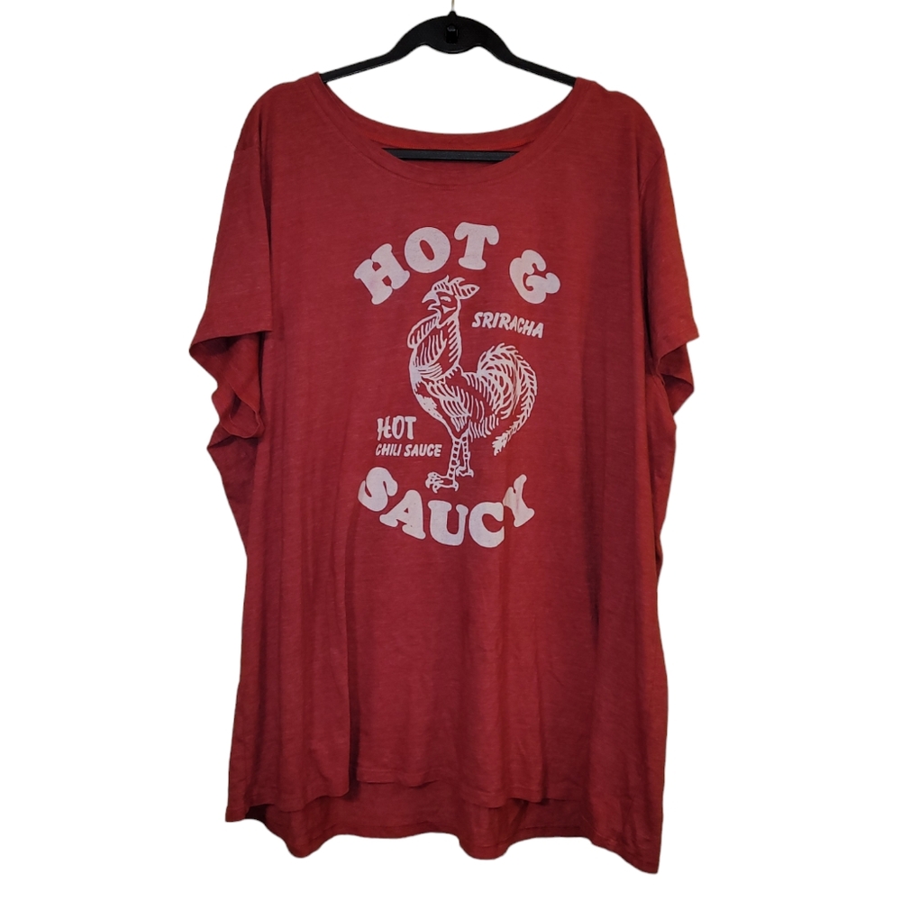 Torrid Red & White Hot & Saucy Srirach T-Shirt -Size 5 - 26/28 - Pre-owned
